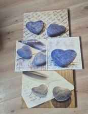 Leinwandbilder-Set Herz, bestehend aus 4 Bildern (40x40 u 60x40)