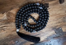 Mala Kette - Lava & Achat - NEU - Edelstahl - Buddha - Yoga - Schmuck -Halskette