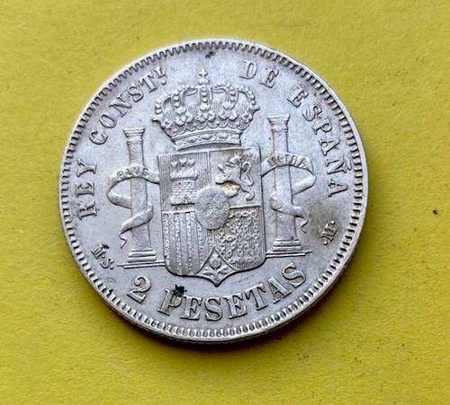 Silber spanien 2 pesetas - silber,
