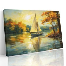 Malerisches Segelboot auf See