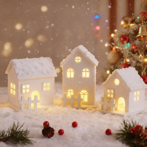 Weihnachtsdorf holz led - weihnachtsdorf,