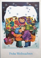Kinder kaufen Spielzeug auf Weihnachtsmarkt DDR Entwurf: Hoppert - 1983