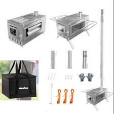 XXL Tragbarer Holzofen für Camping Zeltofen Campingherde Outdoor Camping Heizung