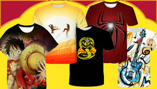 T-Shirt für Kinder One Piece, Cobra Kai, Einhorn, Musik, Spiderman