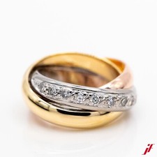 Ring 14K/585 Gelbgold Weißgold Rosegold 13 Brillanten 0,20ct H/SI - Wert 3.200€