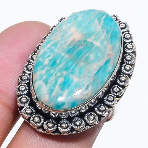 Amazonit ring ovale - ovale, form
