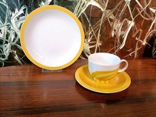 FÜRSTENBERG Germany Form 677 Gelb -  3 teiliges Kaffeegedeck  TOP!
