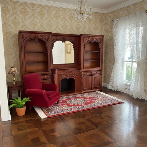 Puppenhaus kamin mit regal - puppenhaus,