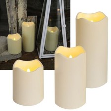 LED Kerze Outdoor BIG mit TIMER Dämmerungssensor flackernd Kerzen Außen Garten