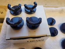 4 Hewi Wanddoppelhaken Handtuchhalter Stahlblau (F 50) unbenutzt