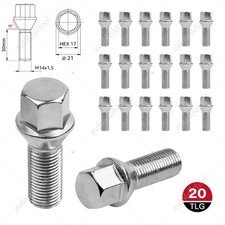 20x Radschrauben M14x1,5 28mm Kegelbund 60° Radbolzen Alufelgen VW SKODA SEAT