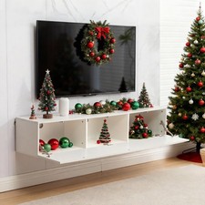 TV Lowboard weiß 160 cm Flat-TV Unterschrank hängend stehend Breite