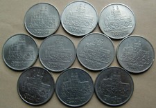 10 Stück 5 Mark Meissen Albrechtsburg, Ausgabe 1972, siehe Foto (a)