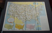 Landkarte USA, Darstellung Bodenschätze etc., Vereinigte Staaten von Amerika