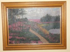 Gemälde landschaft mit wald - landschaft,