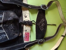 Trachtenlederhose von Moser Trachten, Gr.  30 (Kurzgröße) mit Träger, guter Zust