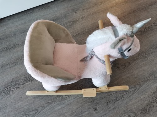 Schaukelpferd einhorn plüsch - schaukelpferd/,