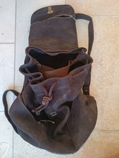 Wildleder Rucksack dunkelbraun