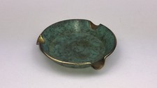 Alter Aschenbecher, Vintage-Design,Bronze/Messing mit Patina, massiv, 60er Jahre