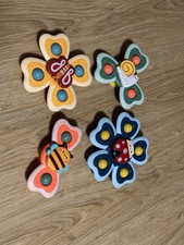 Saugnapf Spielzeug 4er Set Badewannenspielzeug Baby Sensorik Drehspielzeug ab 1
