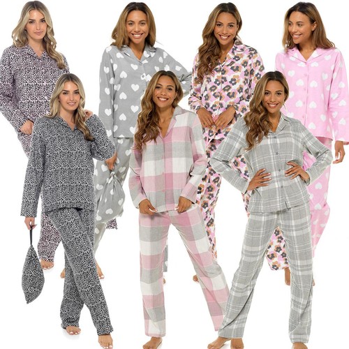 Damen pyjama aus gebürsteter - damen,