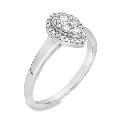 Weißgold birne diamant - birne,