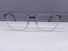 Lindberg Brille Herren Damen grau Eckig Rechteckig große gläser Titan 9814 53