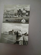 Alte Foto Ak DDR Wismar Markt Hafen ungel. ungel.