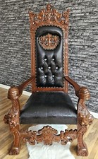 Löwenthron Thronsessel Prunksessel Sessel Thron Holz