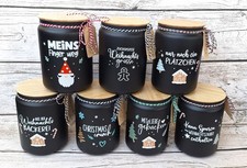 Keksdose mit Spruch und Bambusdeckel ~ Plätzchendose ~ Vorratsglas Weihnachten