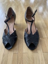 Tanzschuhe Damen Leder Schwarz