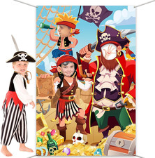 Piraten Geburtstag Foto Requisiten Banner Kinder Party Fotohintergrund Deko