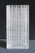 HORST TUSELMANN FÜR PEILL SATINIERTE BLOCK GLAS VASE ART GLASS MIDCENTURY DESIGN