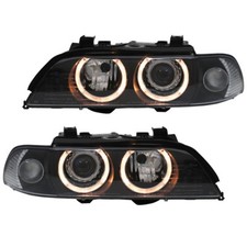 Depo Scheinwerfer Angel Eyes Set für BMW E39 Limo Touring Bj. 95-00 Schwarz