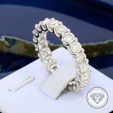 Wert 14.650,- Memory Brillant Ring 3,90 ct 585 / 14 Karat Weiß Gold T0369 xxyy