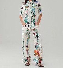 Alemais, Seiden Anzug, Pijama, Gr. 36