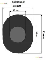 2 Ohrpolster passend an  Sennheiser PC 3.2,  5.2,  8.2   CHAT