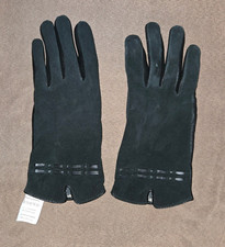 YISEVEN Damen Leder Handschuhe Gr. 5,5 schwarz