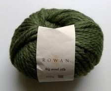 1 Knäuel Rowan Big Wool Silk Farbe 710 grün Wolle Seide 100g
