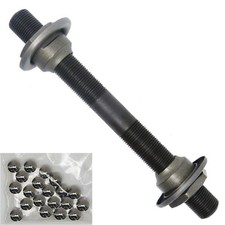 Point Fahrrad Vorderradachse 9.5mm L=130mm mit Kugellager + Staubdeckel Naben