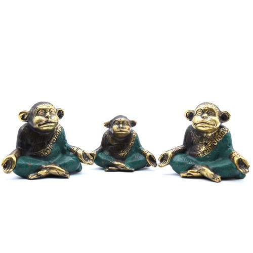 Figuren 3er set affen yoga - set,