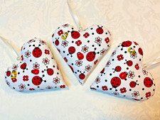 Herzen 3 tlg. ❤️ Tilda Landhaus Handarbeit Frühling Ostern Marienkäfer Biene ❤️