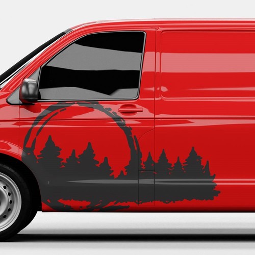 Auto aufkleber wald grunge - aufkleber,