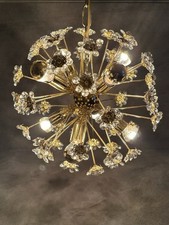 Vintage Design Leuchte Florale Deckenlampe Sputnik mit Plexiglas Blüten  #1025