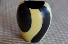 Vase Van Daalen Schwarz Gelb