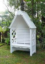 Mahagoni Laubenbank /