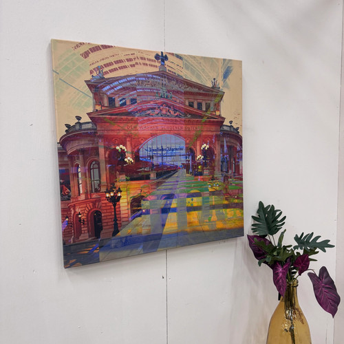Wandbild 90x90 alte oper - wandbild,