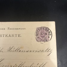 DR Postkarte Ganzsache EF - Gottesberg Schlesien 06.09.1889 - A1