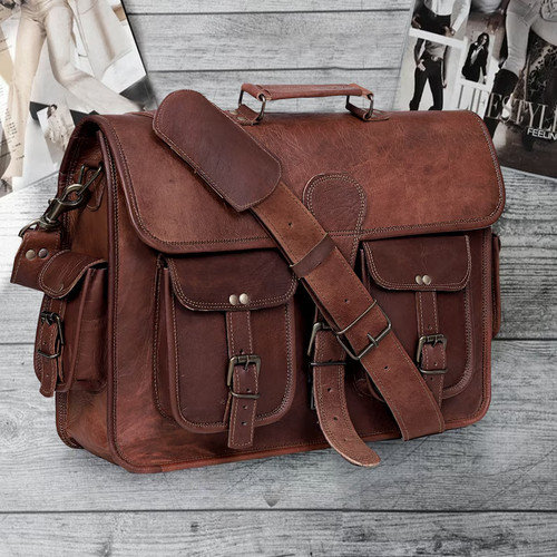 Ledertasche vintage laptop - ledertasche,