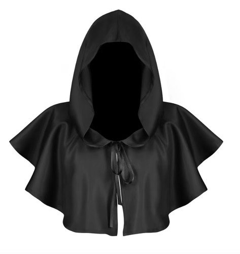 Schwarze hängemann kapuze - schwarze,